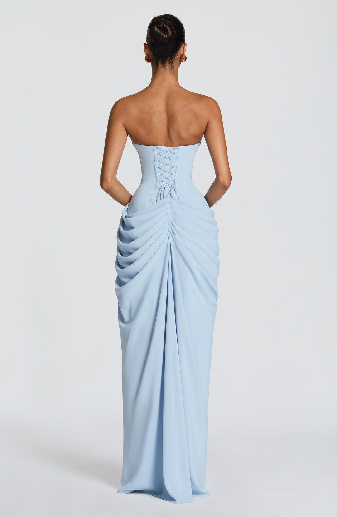 Nuala – Gala Maxi Dress with Corset and Refined Draping