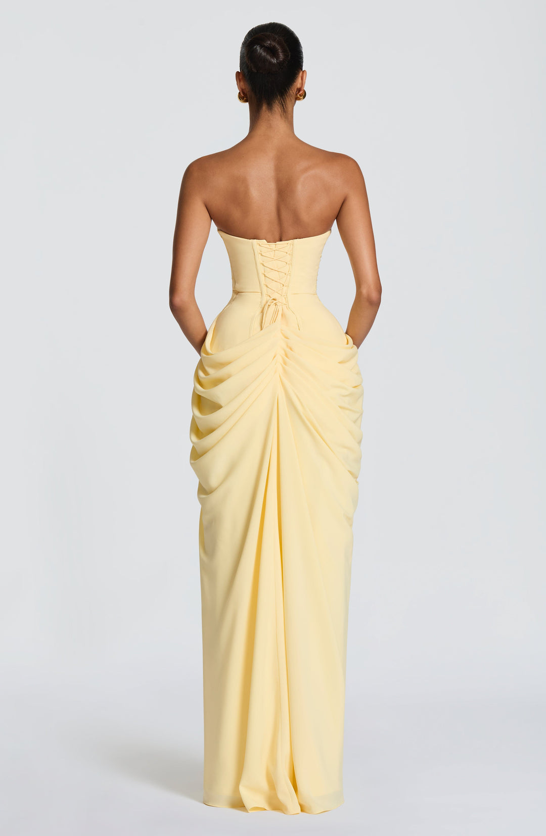 Nuala – Gala Maxi Dress with Corset and Refined Draping