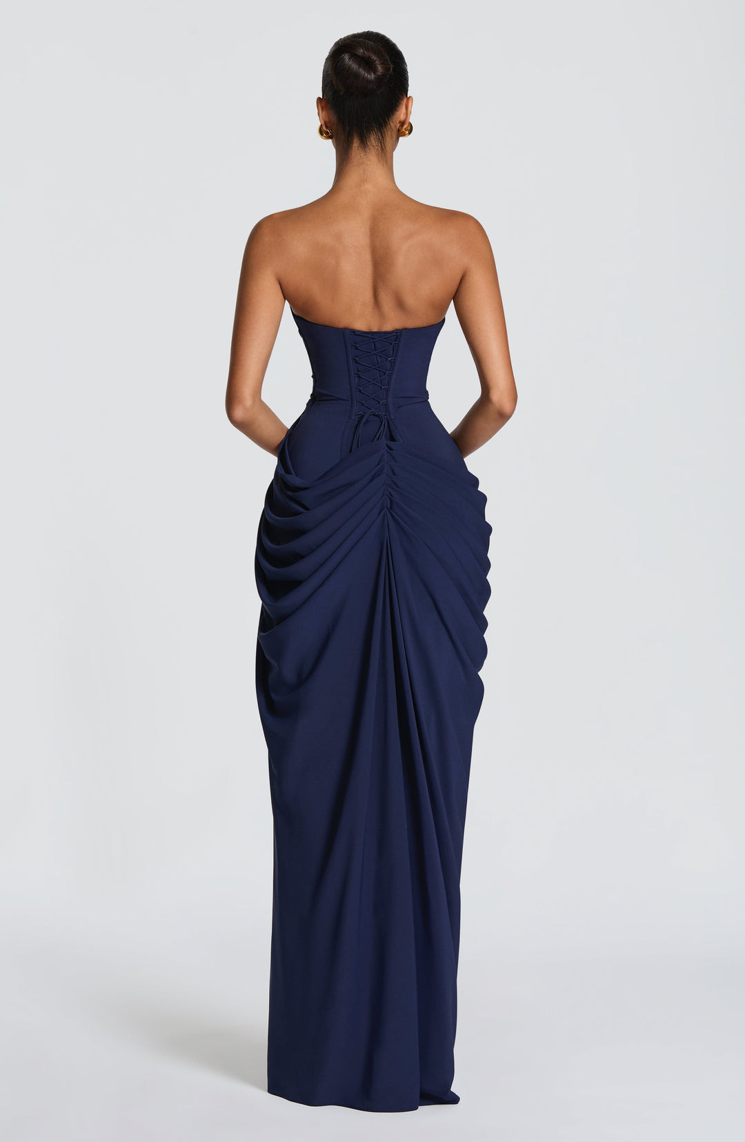 Nuala – Gala Maxi Dress with Corset and Refined Draping