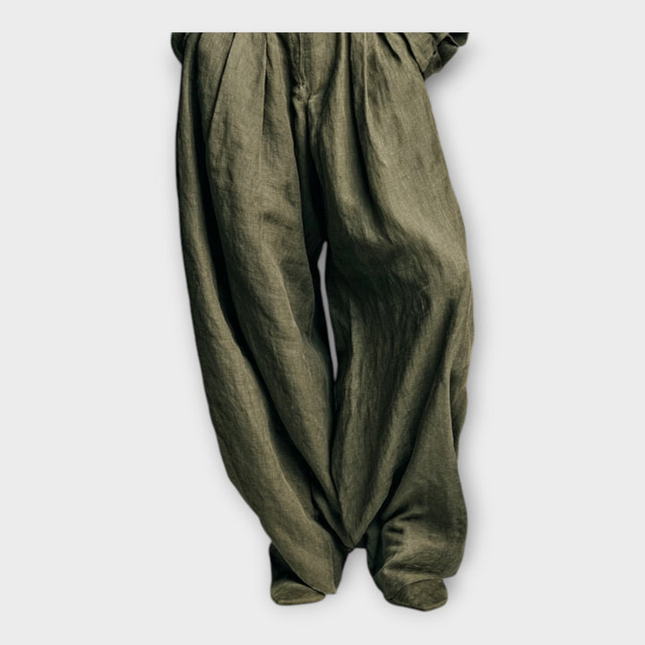 Shirt and Trousers with Effortless Elegance