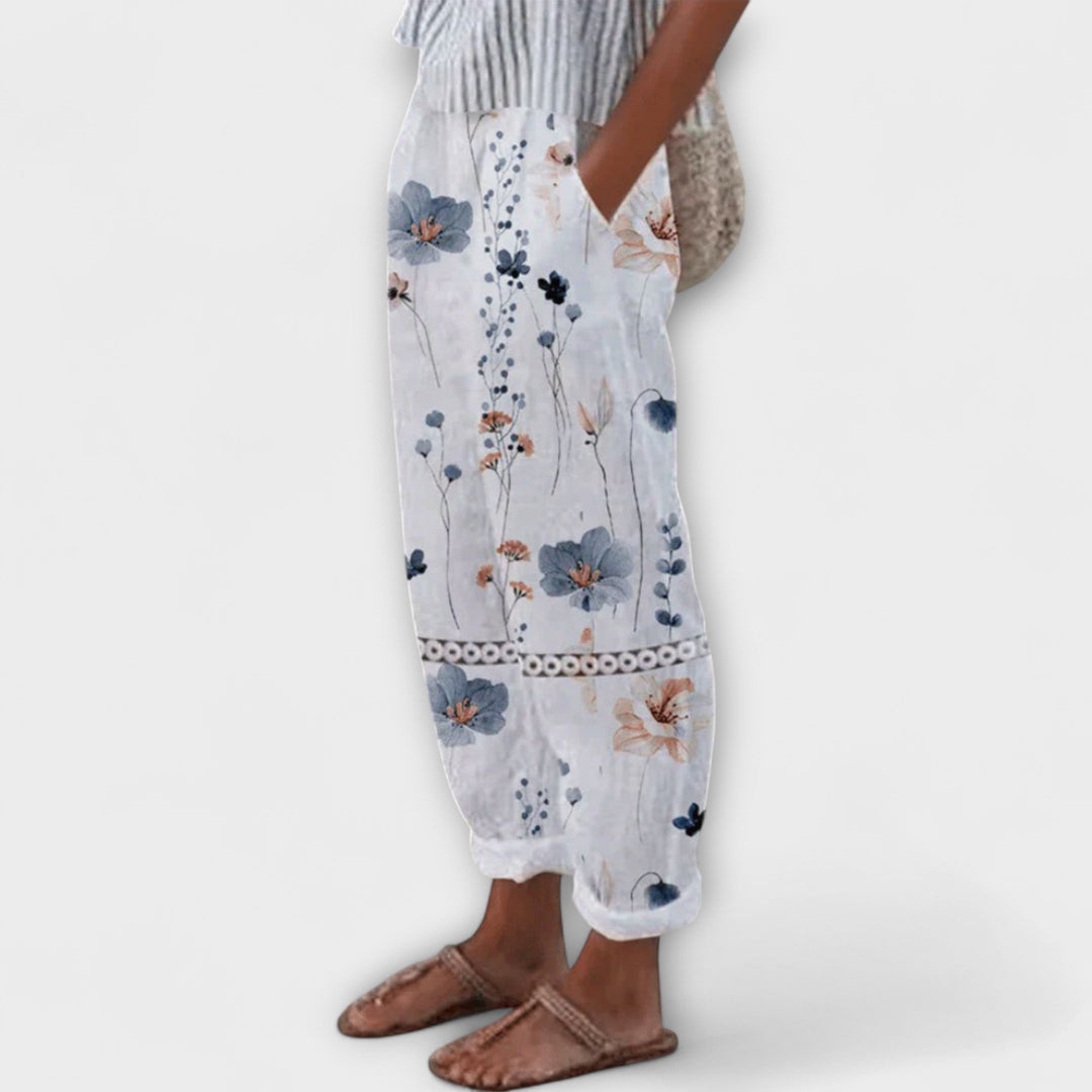 Órla - Wide-Leg Printed Pants