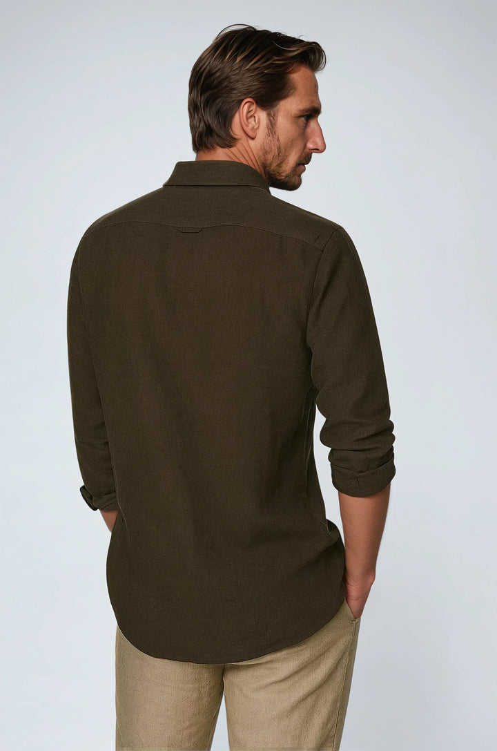 Essential Linen Shirt - Dark Brown