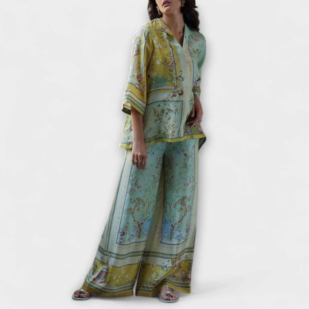 Maria - Digital Print Trumpet Sleeve Set