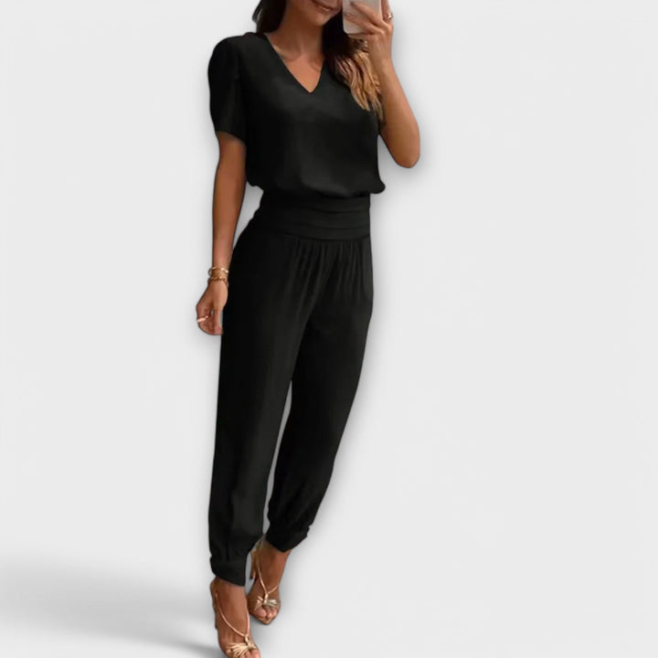 Mathilde – Elegant top and trousers set