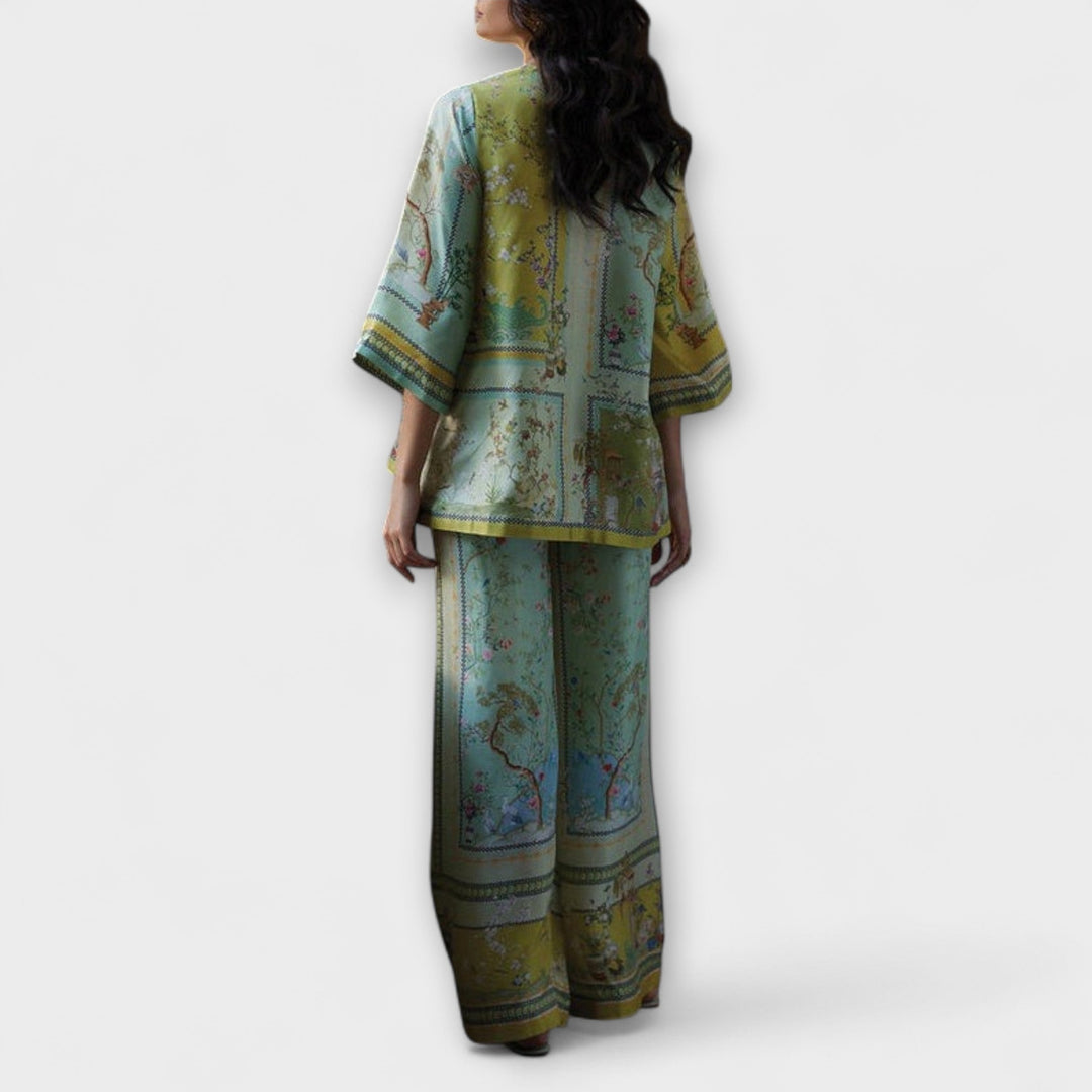 Maria - Digital Print Trumpet Sleeve Set