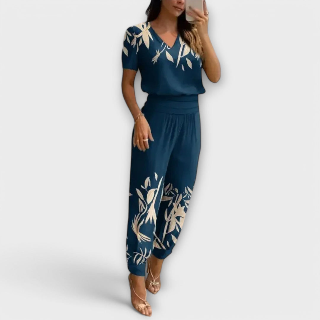 Mathilde – Elegant top and trousers set