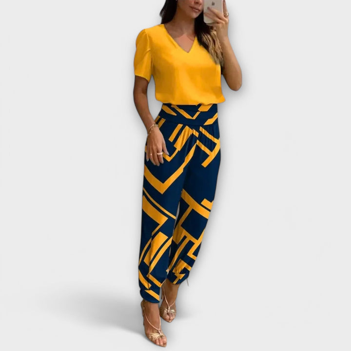 Mathilde – Elegant top and trousers set