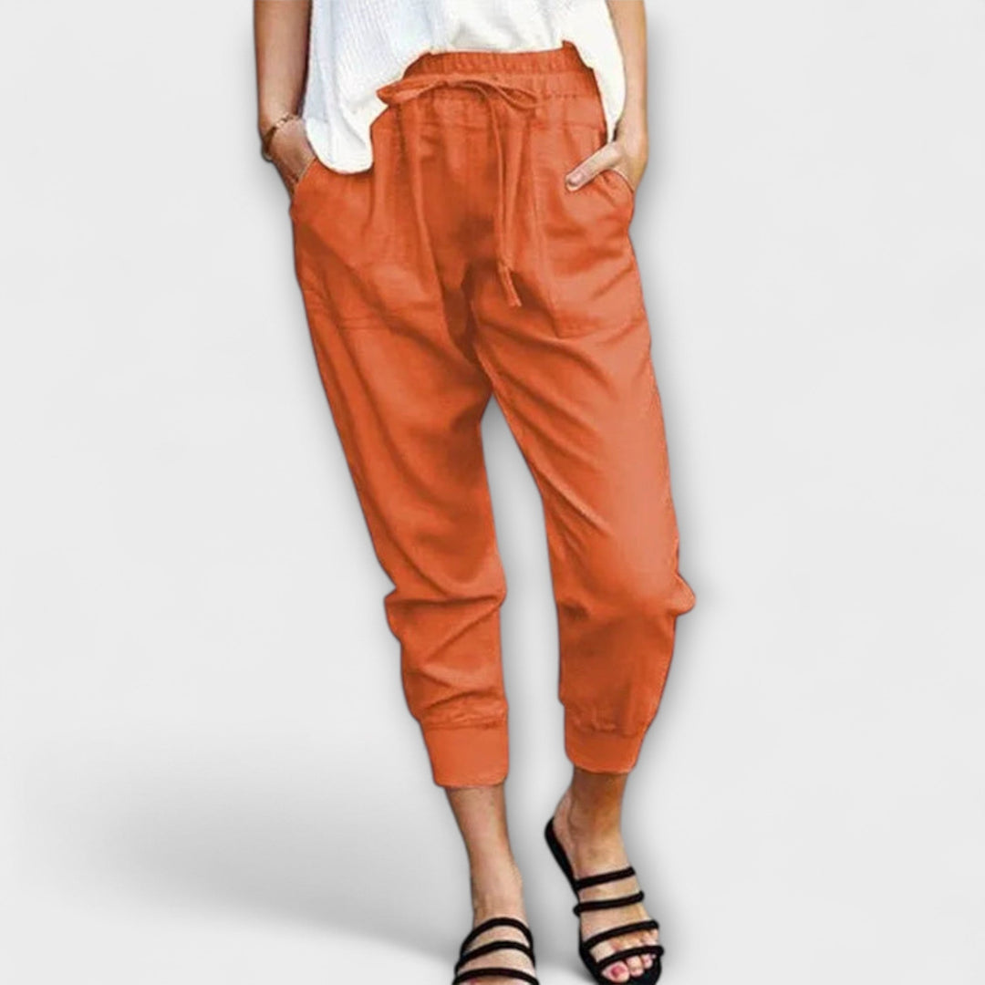 Lærke – Lightweight linen trousers with cotton blend