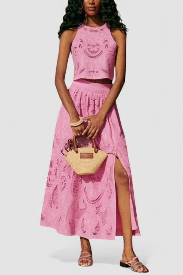 Caoimhe | Pink Lace Set