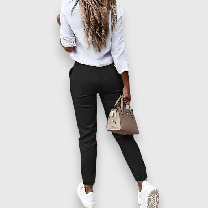 Róisín – Elegant High-Waisted Trousers