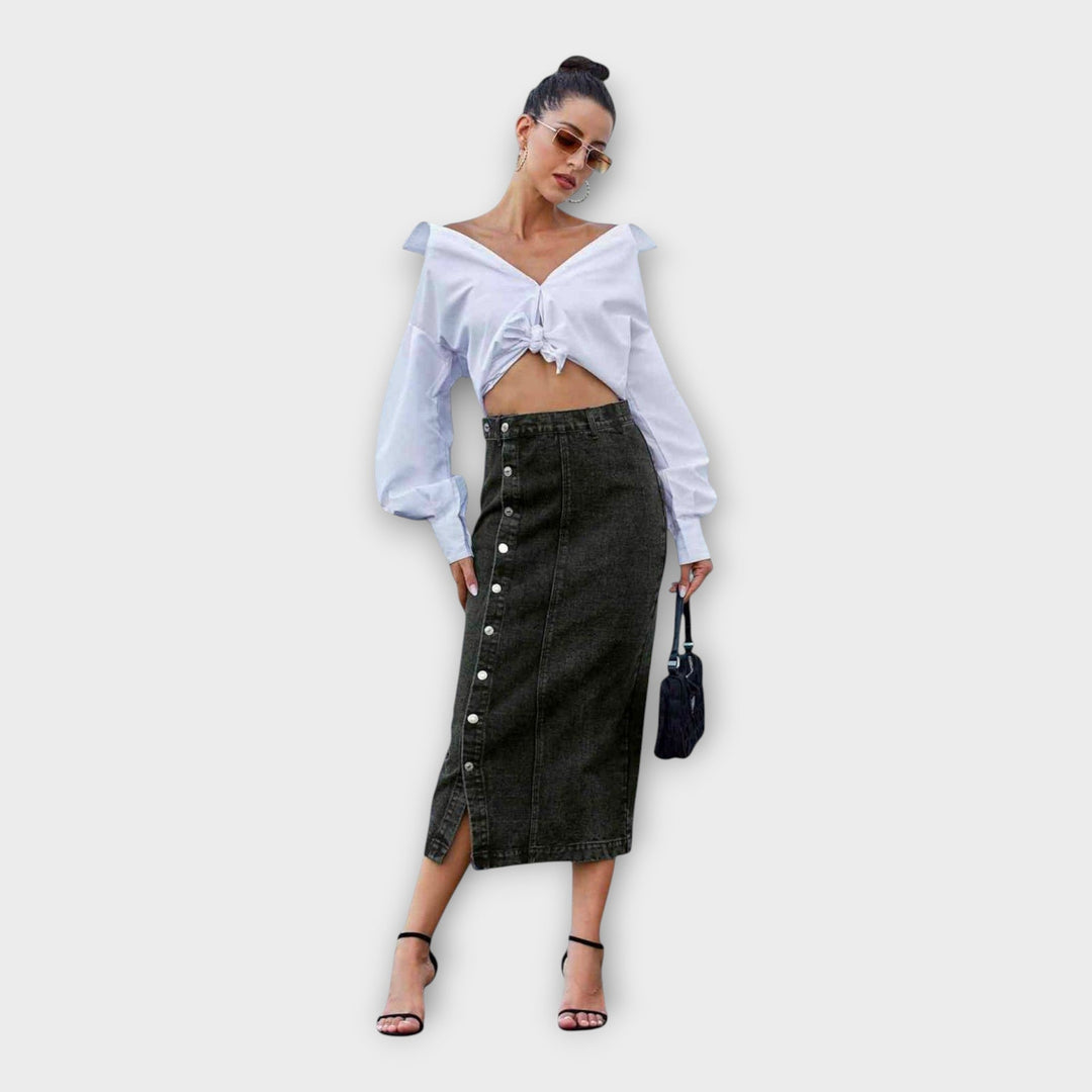 Maxi Skirt with Buttons
