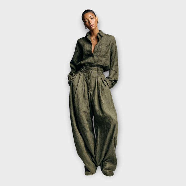 Shirt and Trousers with Effortless Elegance