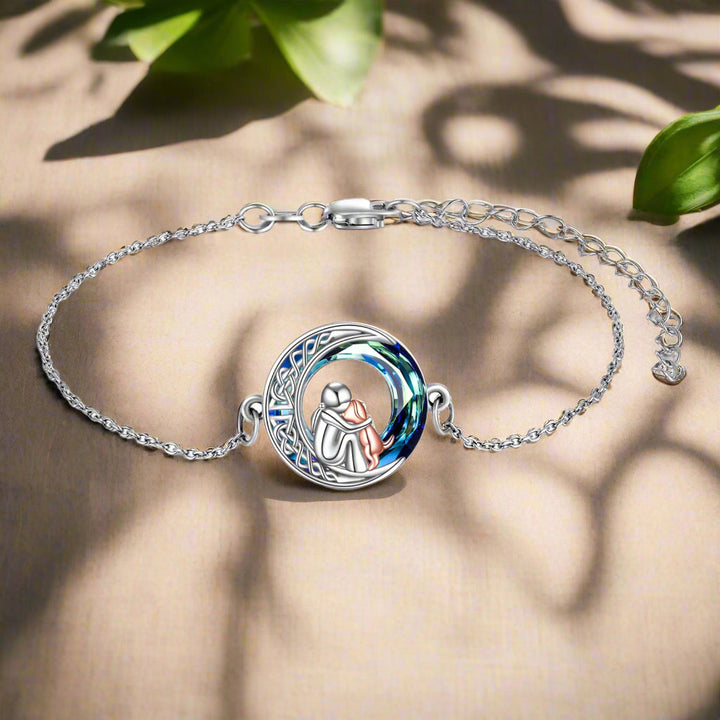 Adjustable Bracelet with Dog Pendant in 925 Silver
