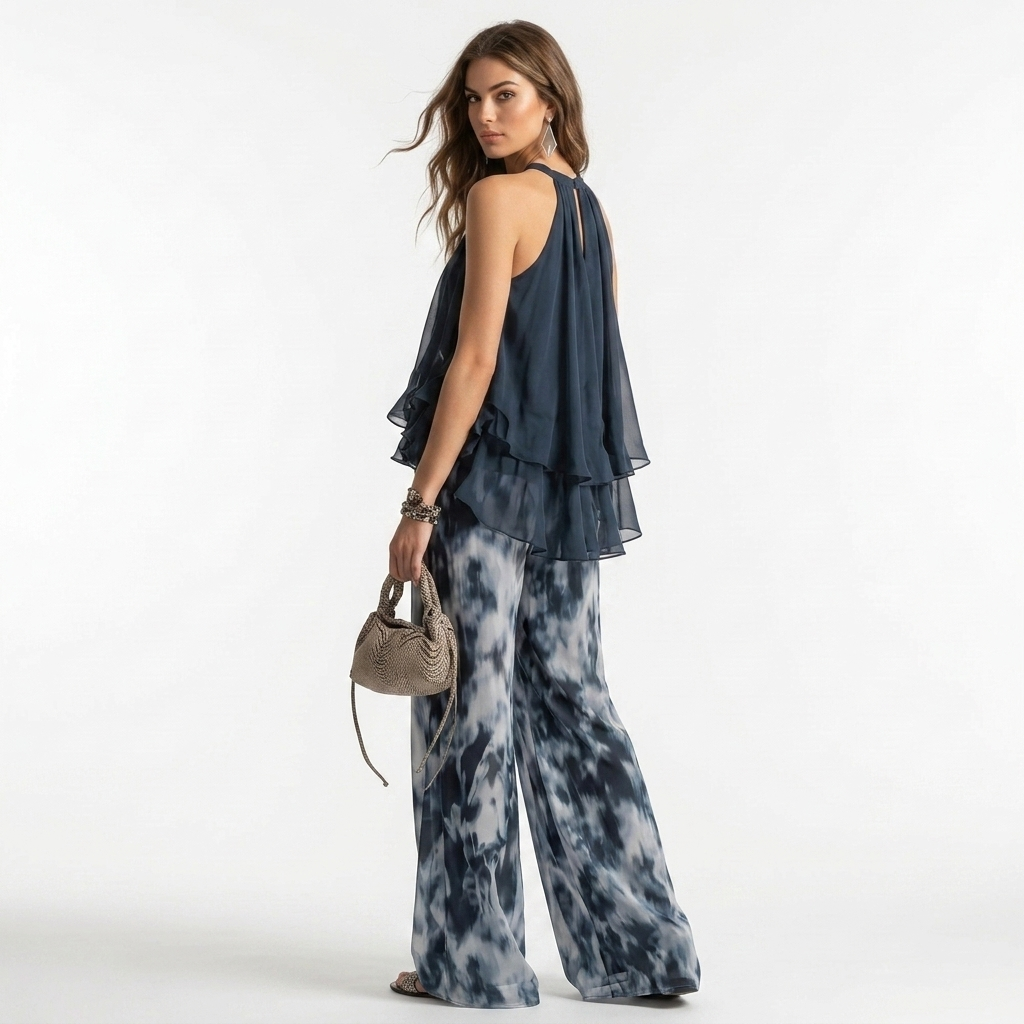 Mairead - Trousers and Off-Shoulder Top Set