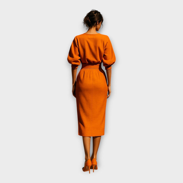 Elegant dress with refined design and minimalist aesthetic