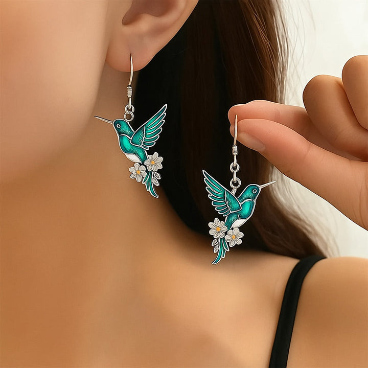 Beautiful Hummingbird Necklace with Bonus Earrings - Limited Offer