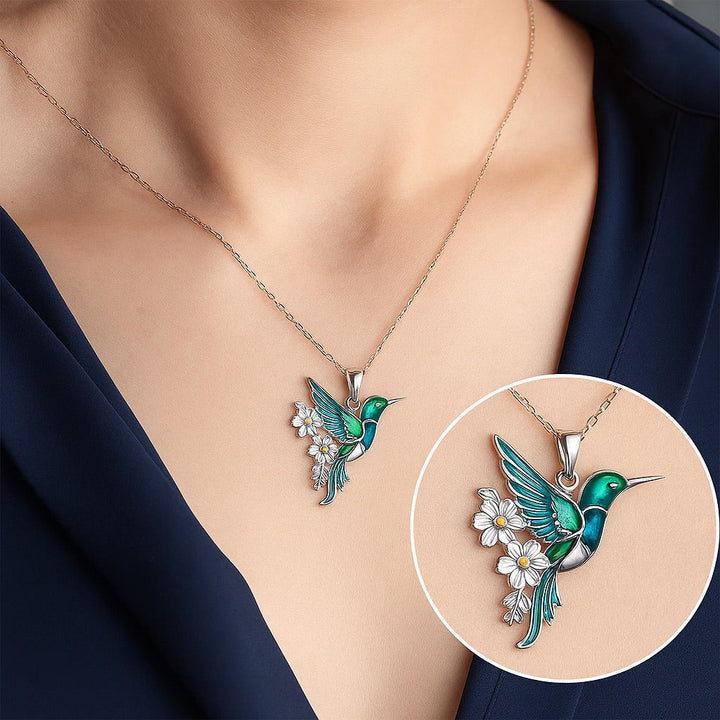 Beautiful Hummingbird Necklace with Bonus Earrings - Limited Offer