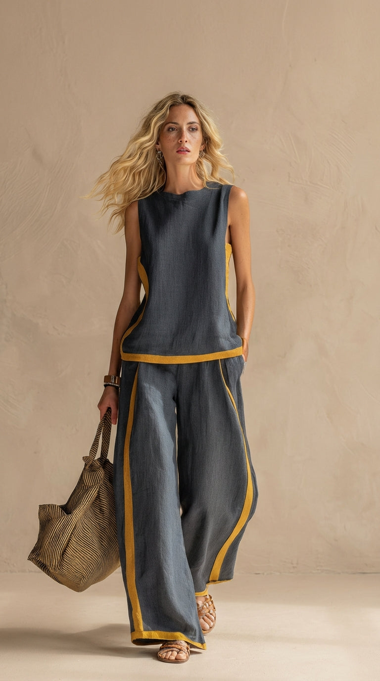 Aoibhinn - Feminine Linen and Cotton Set