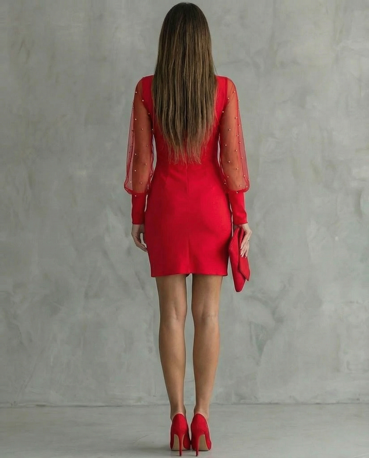 Aisling · Off-Shoulder Dress with Long Sleeves