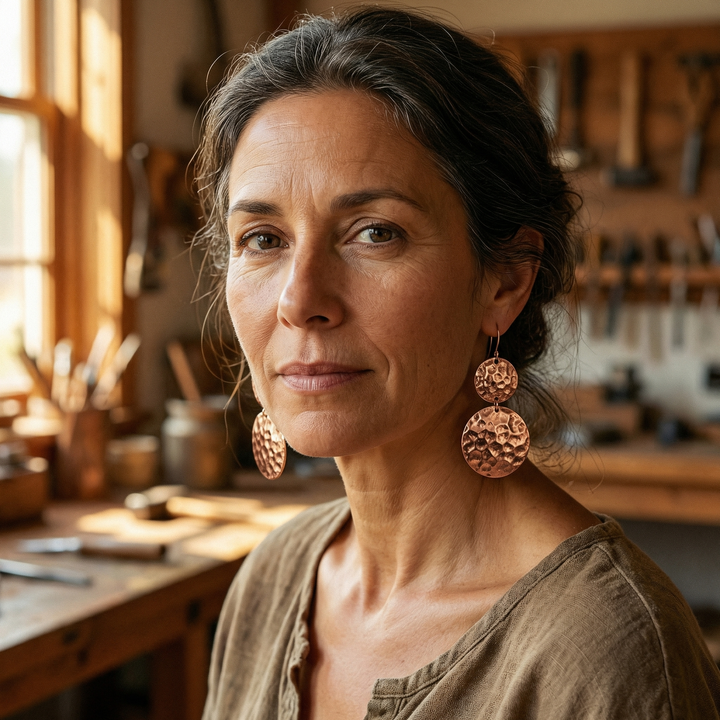 Copper Earrings Alorin's Solstice