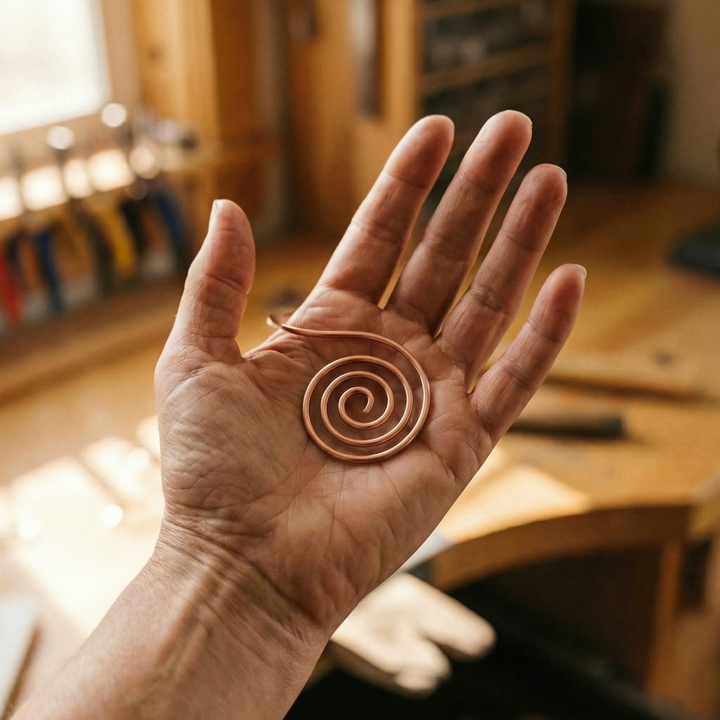 Sigrid's Flow – Copper Coil for the Hand