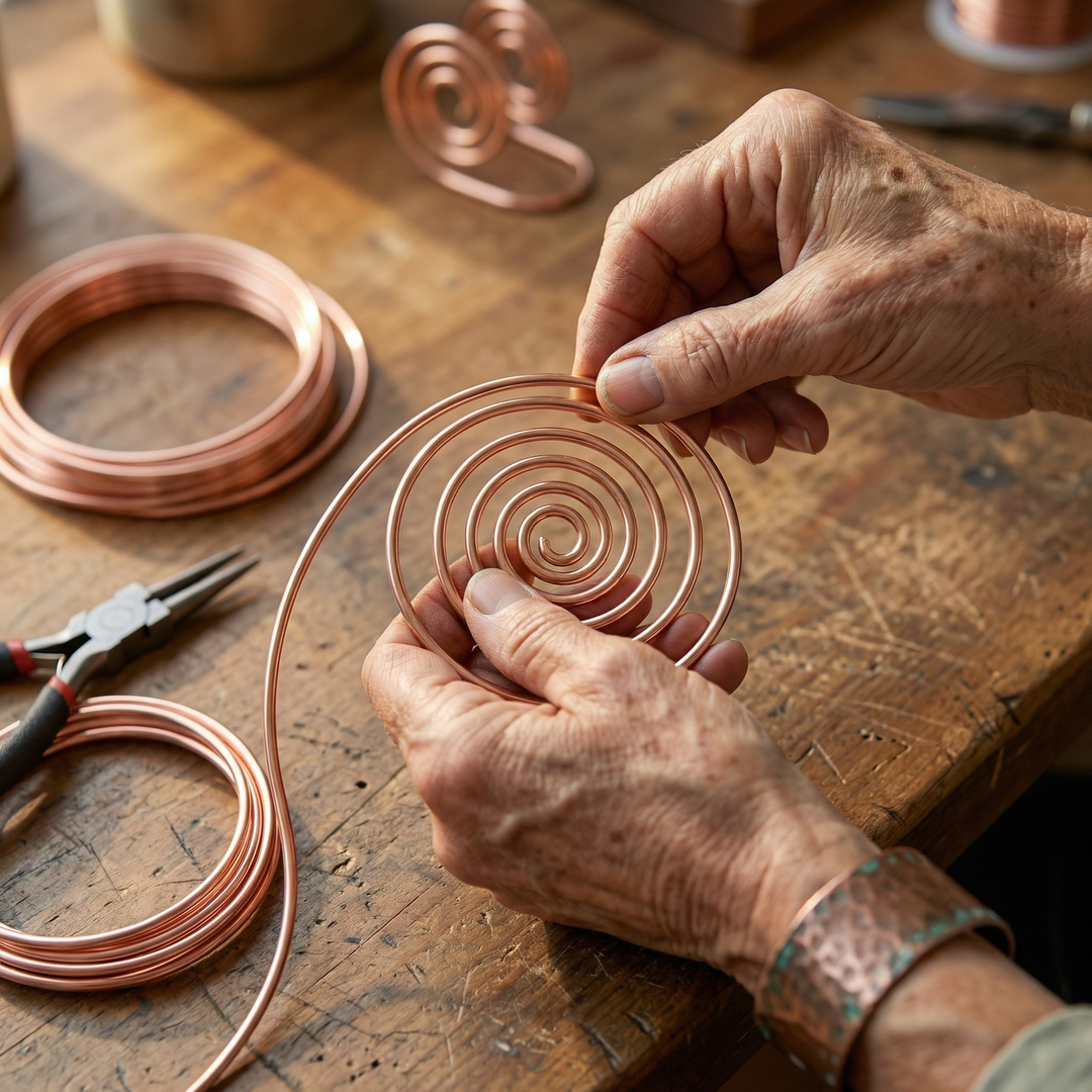 Sigrid's Flow – Copper Coil for the Hand