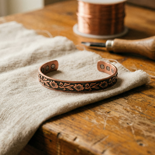 Alorin Copper Bracelet with Vine Pattern