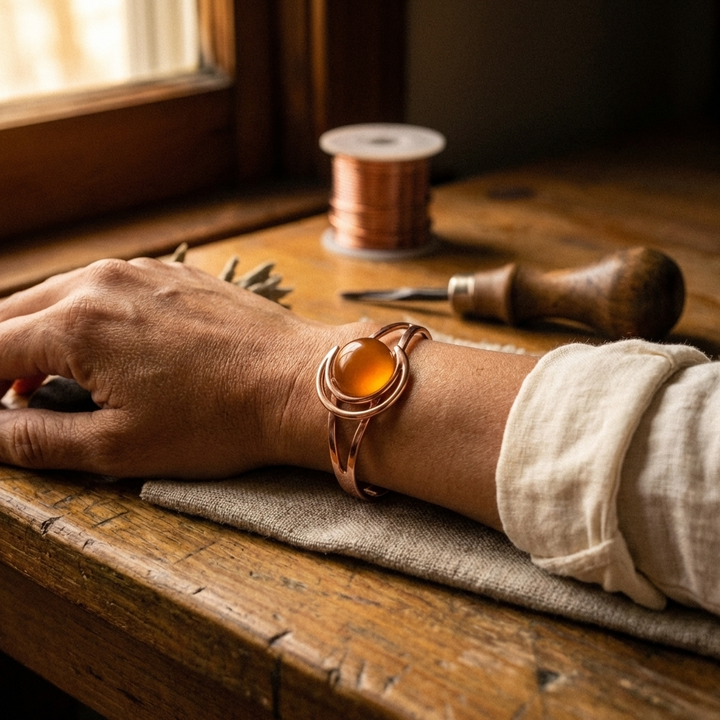 Orange copper bracelet Alorin