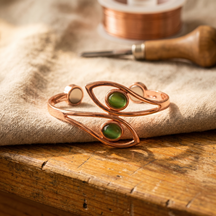 Copper bracelet with opal Alorin