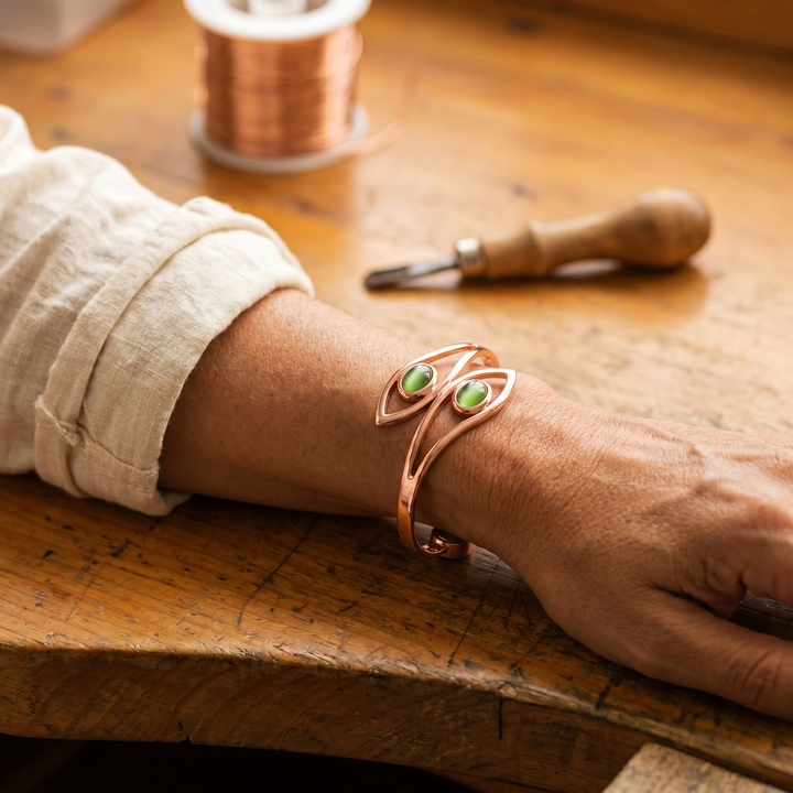Copper bracelet with opal Alorin