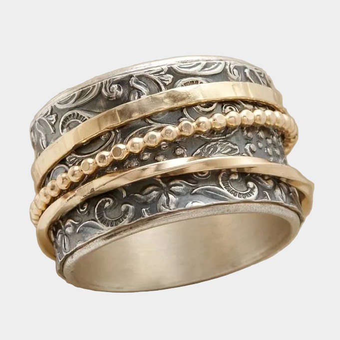 Saoirse - Antique Vintage Ring in Gold and Silver