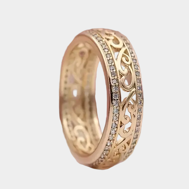 Ring Aoife - Open Gold with Concave Section