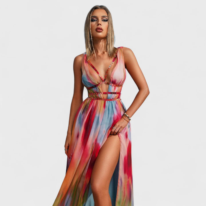 Nuala - Long Painted Dress