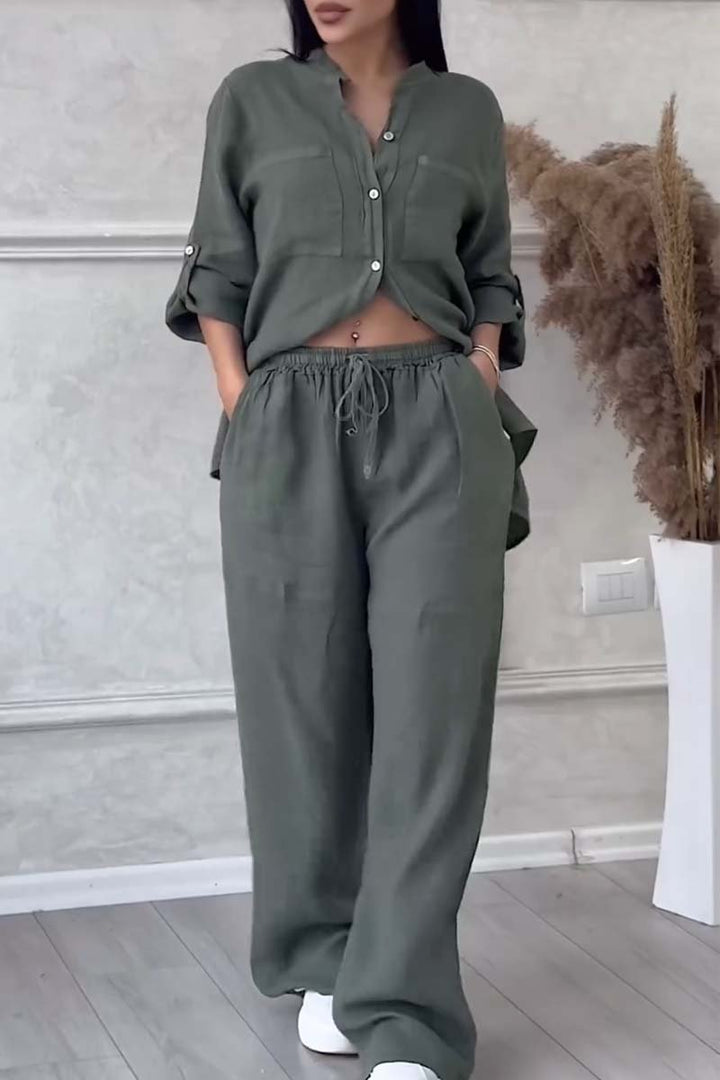 Eimear | Luxury Cotton and Linen Set – Shirt and Pants