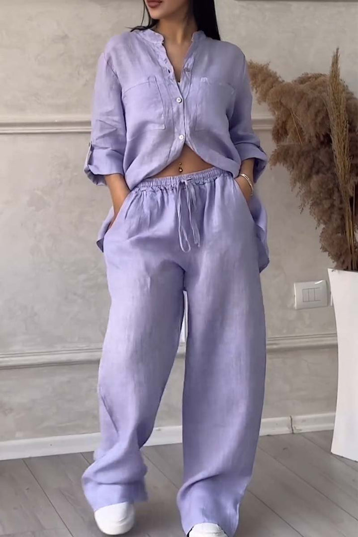 Eimear | Luxury Cotton and Linen Set – Shirt and Pants