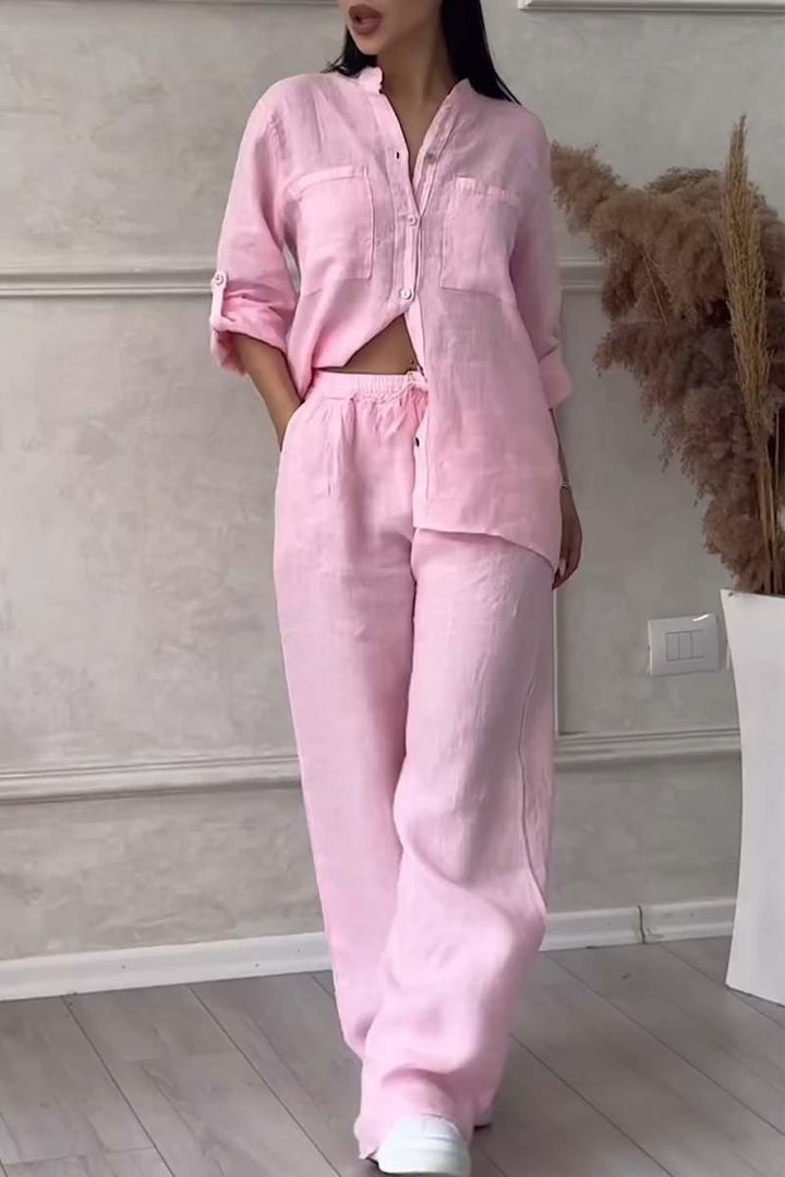 Eimear | Luxury Cotton and Linen Set – Shirt and Pants
