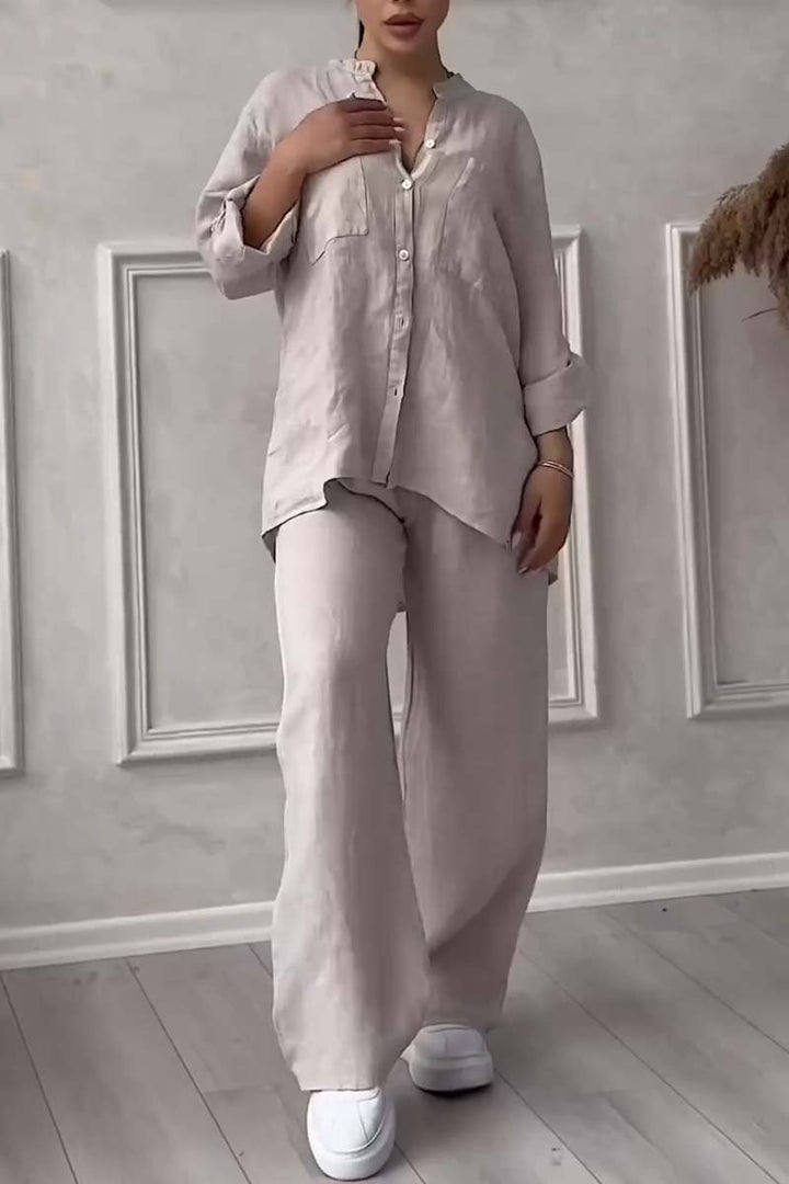 Eimear | Luxury Cotton and Linen Set – Shirt and Pants