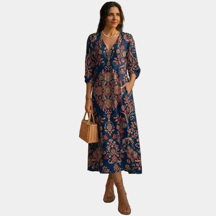 Saoirse | Long Dress in Ethnic Style