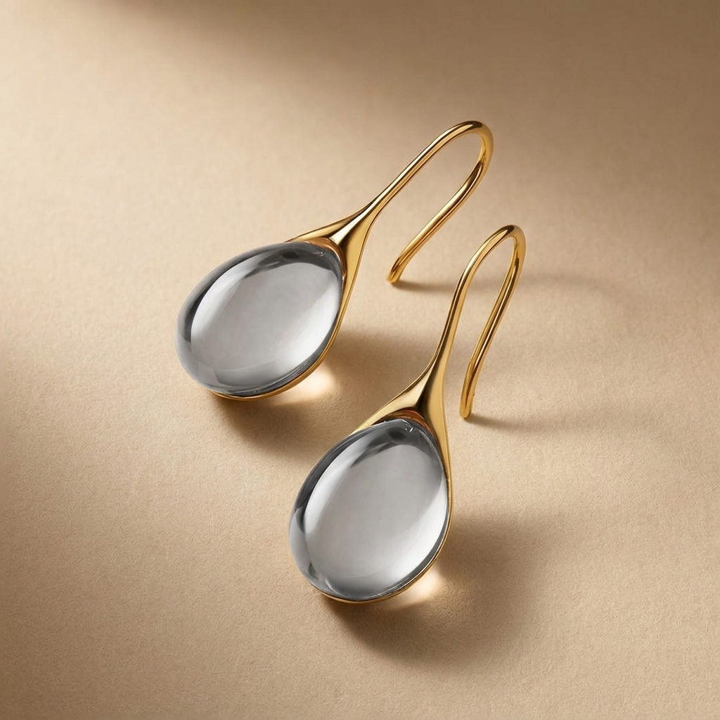 Aoife - Dangle Earrings with Gold-Plated and Silver-Plated Crystal