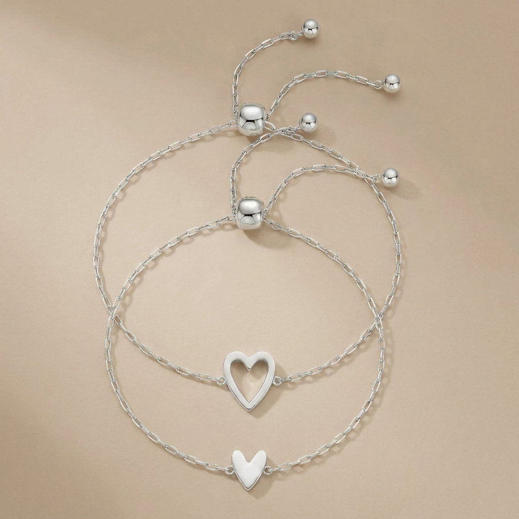 Maeve - Matching Mother and Daughter Heart Bracelets