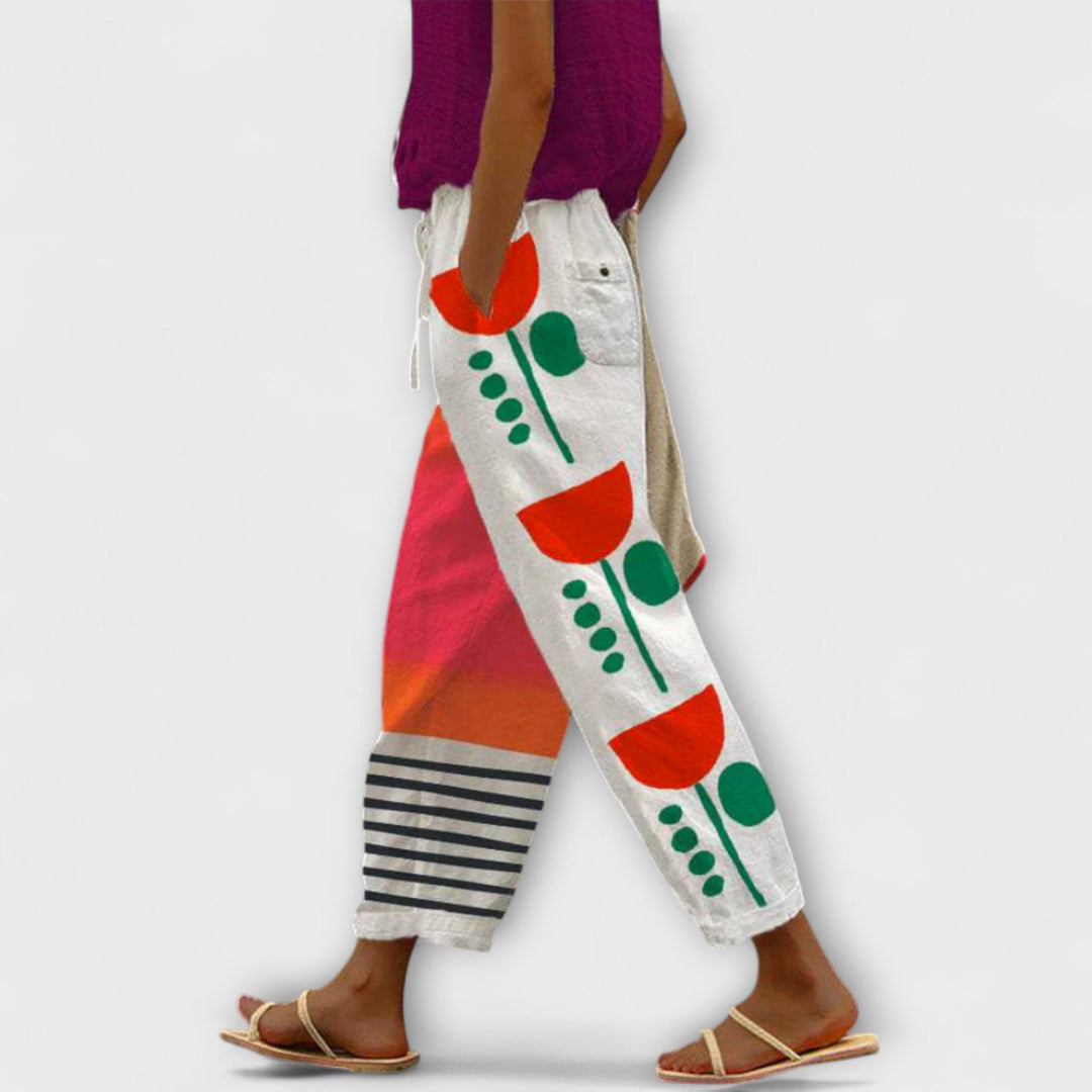 Órla - Wide-Leg Printed Pants