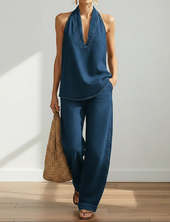 Sadhbh™ | Vintage Two-Piece Denim Set
