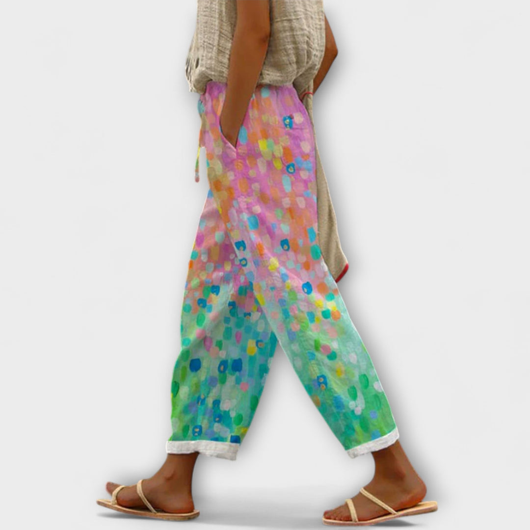 Órla - Wide-Leg Printed Pants