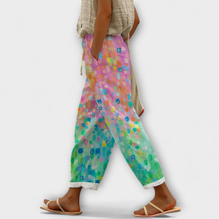 Órla - Wide-Leg Printed Pants