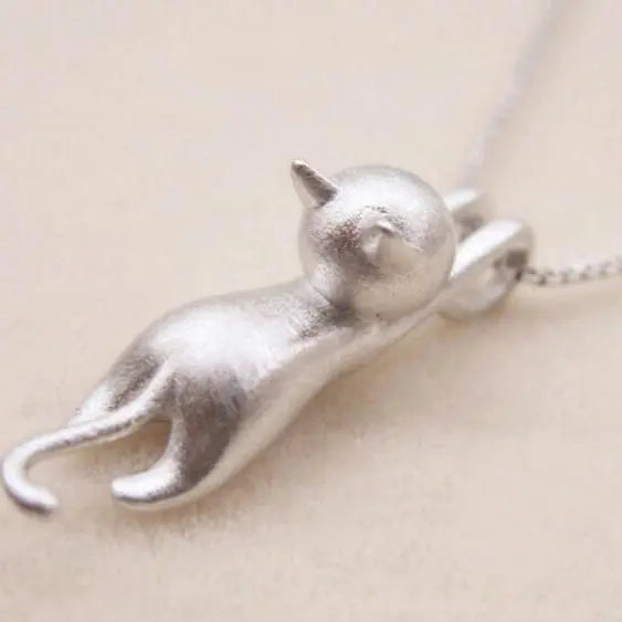 Playful Colorful Kitten in Silver 925