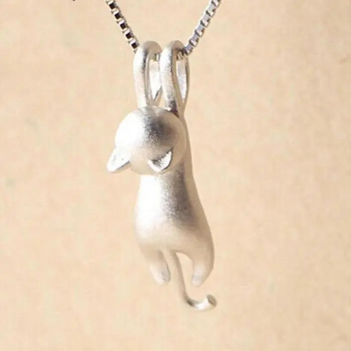 Playful Colorful Kitten in Silver 925