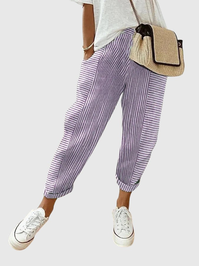 Sinéad – Elegant Striped Pants