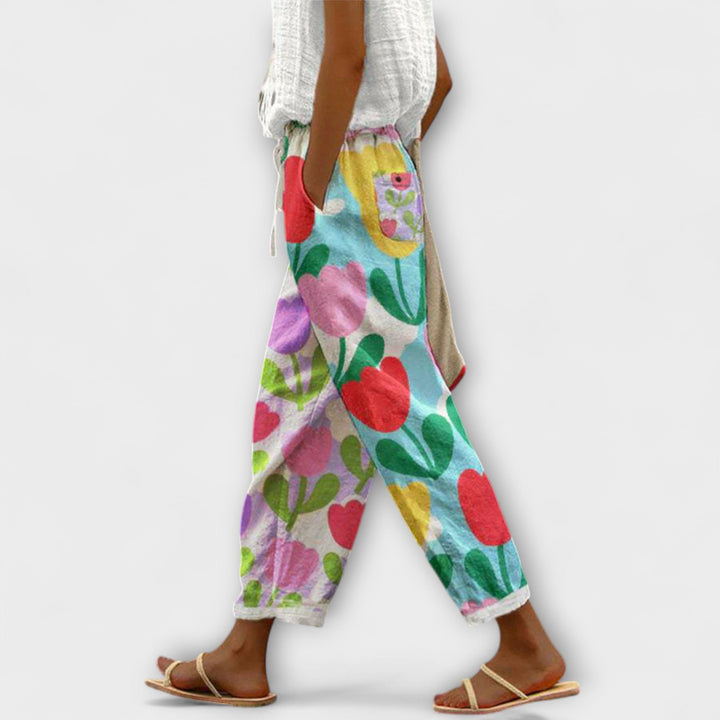 Órla - Wide-Leg Printed Pants
