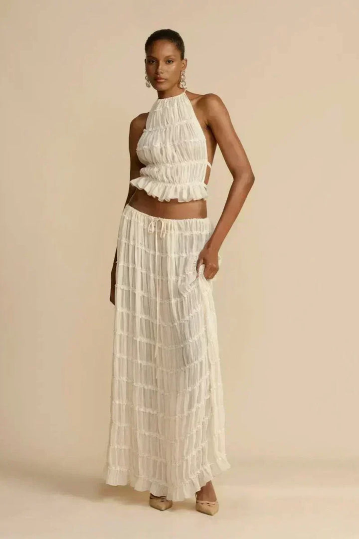 Niamh - Pleated Backless Top