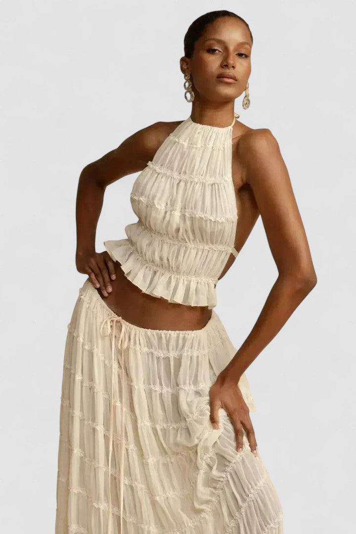 Niamh - Pleated Backless Top